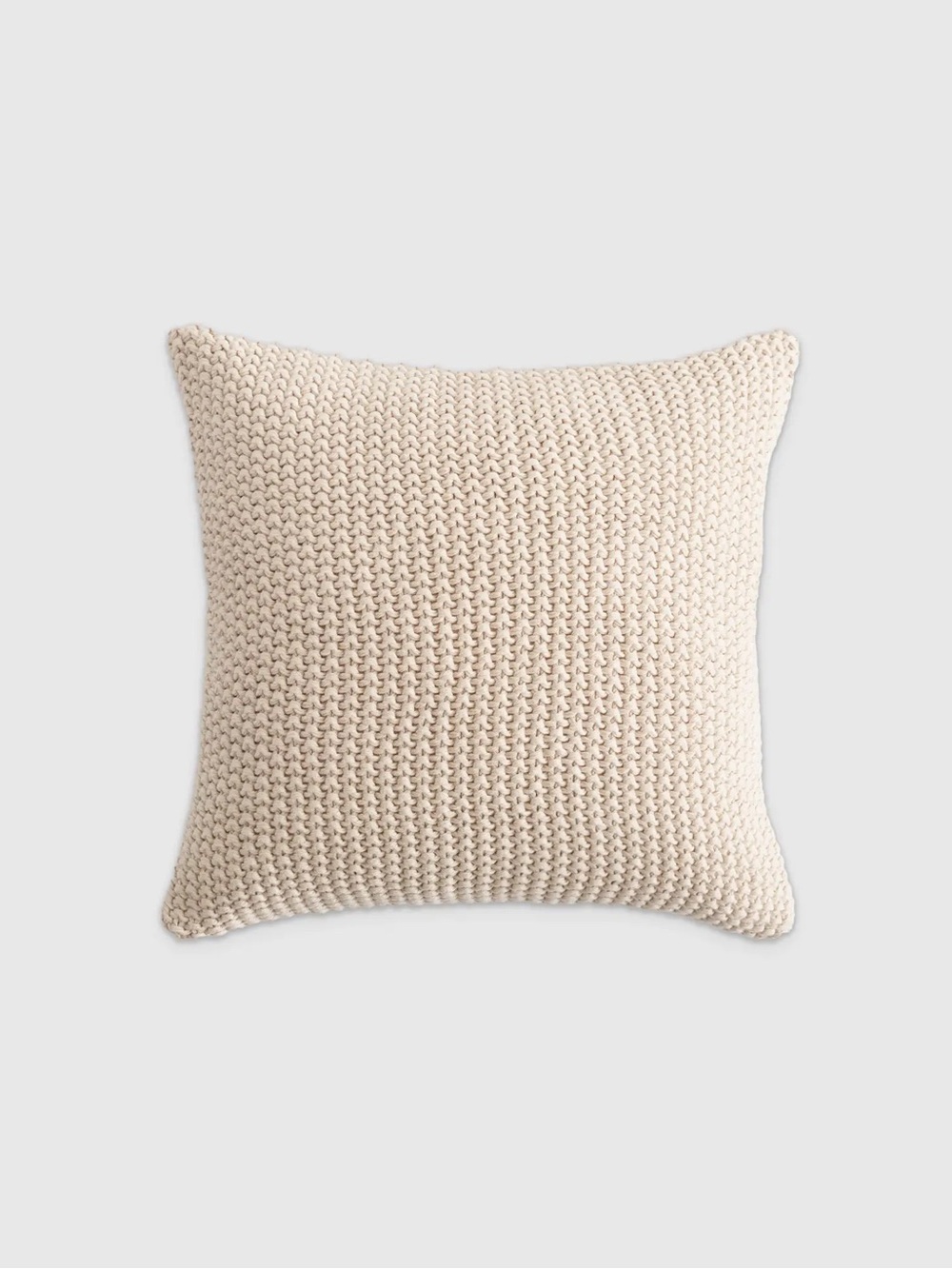 NWT Quince Cotton Fisherman Throw Pillow Cover In Natural Beige 20”x20”